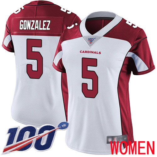 Arizona Cardinals Limited White Women Zane Gonzalez Road Jersey NFL Football 5 100th Season Vapor Untouchable
